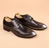 Grande taille 37-48 homme vache chaussures de luxe en caoutchouc Mans bureau robe d'affaires appartements en cuir fendu chaussure de mariage