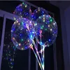 Party Decoration LED Bobo Balloon med 315 tums pinne 3 meter strängballong Lätt jul Halloween Bröllopsfödelsedag XG00619238905