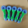 다채로운 빛나는 유리 흡연 파이프 숟가락 손 담배 담배 오일 버너 파이프 홀더 필터 도구 액세서리 장비