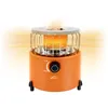 Portable 2 In 1 Camping Stove Gas Heater Outdoor Warmer Propane Butane Tent Cooking System 220225