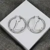 Avec la boîte Boucles d'oreilles de créateurs chauds Boucles d'oreilles créoles en or de mode pour dame Femmes Boucle d'oreille de fête Nouveaux amoureux de mariage cadeau de fiançailles Bijoux pour la mariée