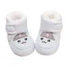 Baywell младенческие снежные ботинки детские мальчики девушки обувь мягкий противоскользящий единственный мультфильм животных предыдущая флис подкладки ботинки 0-18 м G1023