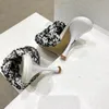 2022new slippers girls water sandals jelly high-heeled ivory blue color women's shoes,Weaving style frosted, mutual integration, color selection, can be sexy and cute