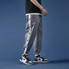 Autumn Casual Pants Man Hip Hop Streetwear with Two Rows of Button Fashion Oversized Trousers for Men Jogging Pants Men