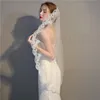 Bridal Veils وصول طبقة واحدة قصيرة الزفاف حجاب الدانتيل الزواج Casamento بودا الملحقات Velos de Novia Vail7871795