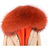 MAOMAOKONG Fashion Women's Real fur collar coat natural raccoon big fur collar winter parka bomber jacket 210816
