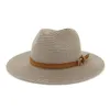 Summer Sea Beach Cap Sun Hat Femmes Hommes Herbe Chapeaux De Paille Filles Jazz Large Bord Chapeau Hommes Mode Panama Caps Dames Couple Voyage Sunhat NOUVEAU