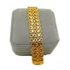 Mulheres mulheres moedas pulseira pulso corrente 18k ouro amarelo cheia clássico moda jóias presente
