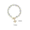 Bracelets de charme de style coréen Pearl Temperrament simple Righestone Crystal Pendant Bangles Femmes Fashion Bijoux Accessoires1464174
