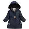 الشتاء الاطفال معاطف الأطفال الأولاد جاكيتات أزياء سميكة طويلة الفتيات مقنعين معطف snowsuit 3-8y معطف في سن المراهقة باركاس 211204