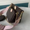 2021 Top trois pièces femmes sac à bandoulière unique le plus accessoire multi-poches Nylon cuir Messenger bandoulière femmes han274p