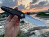 Offre spéciale LC29N Flipper couteau pliant D2 Satin Drop Point lame CNC G10 poignée roulement à billes couteaux à ouverture rapide