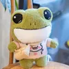 29 cm mignon en peluche grands yeux grenouille jouet animaux en peluche doux pull sac à bandoulière enfants jouets anniversaire cadeau de noël pour filles garçons 21074608695