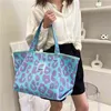 Einkaufstaschen Leopard Print Tote Frauen Große Kapazität Handtasche Designer Leinwand Schulter für Reise Koreanischen Stil Mode Weibliche Shopper Tasche 220301