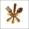 Dekoracja Aessories Kitchen, jadalnia domowe ogrodowe pierścienie serwetek okrągłe klamry na wesele, imprezę, wystrój stołu, 12 złota 6 sier