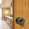 Probrico Round Door handles for Interior Door front back gate knob adjustable Latch/lock cylinder bedroom door lock AB 201013