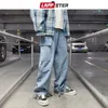 Jeans da uomo Uomo Patchwork Harajuku Y2k Baggy 2022 Streetwear giapponese Hip Hop Pantaloni a gamba larga in denim Plus Size Harem Pants