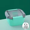 ساخنة للأطفال مدرسة مع مقصورة الحاويات المطبخ المطبخ microwaveable bento مربع مانعة للتسرب مع ملعقة