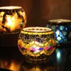 Moroccan Style Candle Holder Handmade Mosaic Romantic Candlelight Dinner Wedding Party Candle Lamp Home Decoration Candelabra 210722