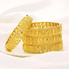 Bangle 24K Gold Copper Ethiopian For Women African Jewellery Bracelets Luxury Brazilian Bangles Wedding Designer Gift