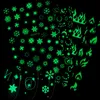 Stickers & Decals Luminous Effect 3D Sticker Set Leaf Flower Design Hallowee Nail Art Shinning Glitter Decoration Manicures Prud22
