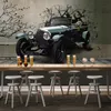 Personnalisation personnalisée Vintage voiture mur cassé 3D stéréo papier peint Mural Restaurant KTV Bar moderne intérieur décor papier peint