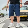 남성 여름 반바지 플러스 사이즈 32-48 패션 캐주얼 데님 짧은 바지 150kg 가이 의류 Pantalones Cortos 파라 홈 브레