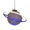 Decorazione di nozze Bagliore di lusso LED Star Ball Spazio Pianeta Ornamento da appendere per soffitto in fase di festa 4 PZ