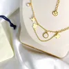 Lvity Designers Women Armband Gold Necklace Luxury Jewelry Flower Letter vs Pendant Fashion Love Armelets Brand Womens Chain Link Ornaments