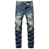 2021 Autumn New Fashion Retro Hole Jeans Men byxor Bomull Denim byxor hane plus storlek högkvalitativ jeans dropshipping x0621