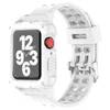 Apple Watch Case + Band 44mm 40mm Serie 6 5 4 SE Sportband med fodral för Iwatch 3 42mm 38mm TPU-band