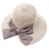 Wide Brim Hats 2022 여름 여름을위한 여름 해변 태양 모자 짚 sombreros de sol Gorro Cappelli da Sole Paille Zon Hoeden Panama delm22