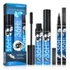 Yanqina Black Liquid Eyeliner + Mascara 3D 2pcs dans 1 séchage rapide Séchisage imperméable non-tache de pain de crayon de maquillage au crayon 8827 #
