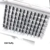 Falska ögonfransar 10 ~ 13mm DIY Ultra-Thin Beam Extension Pre Cut Segment Lashes Natural Wispy Fluffy Look Band Handgjorda ögonmakeupverktyg