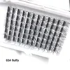 Yanlış Kirpikler 10 ~ 13mm DIY Ultra-ince Işın Uzatma Ön Kesim Segment Lashes Doğal Wispy Fluffy Bak Band El Yapımı Göz Makyaj Araçları