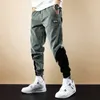 Automne Ly Designer Mode Hommes Jeans Patchs Épissés Casual Pantalon Cargo En Velours Côtelé Salopette Streetwear Hip Hop Joggers Pantalon