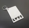 Sublimation Keychain Party Favor Love Grad Dad mamma Senior Nyckelkedja Creative DIY Present Blank MDF-nyckelringar