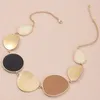 Chokers Exaggerated Big Statement Gold Metal Enamel Choker Necklace For Women Female Party Short Collar Clavicle Chain Jewelry Heal22