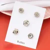 Pins, broches 1 set veilige hijab pins metalen parel magneet knoppen kristal magne sjaal shirt kraag speld mode-sieraden geschenken voor vrouwen