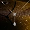 Fashionable Simple Cubic Zirconia Jewelry Pendant Women Necklace Girl's Party Dress Accessories Anniversary Gift