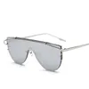 Luxus – Übergroße Schild-Sonnenbrille für Damen und Herren, neue modische Punkte, verspiegelter Goldrahmen, Sonnenbrille für Damen
