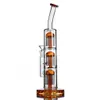 Hookahs dubbelkammare med armträd Perc diffusor glas bongs