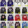 레트로 농구 앨런 Bibby Garnett Nash Barkley Johnson Durant Curry Iverson Rodman Hill Williams Webber Olajuwon McGrady Mutombo Payton Jerseys