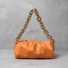 2020 New Brand Soft Genuine Leather Ladies Pouch Bag With Big Metal Chain Messenger Hand Bag for Women newbag555 hualonglin brandb1936