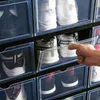 Hot Transparante Deksel Sneakers Stapelbare Lade Schoenen Opbergdoos Container Organizer Cabinet