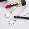 1 paar minnaar gepaard puzzel hanger kettingen voor vrouwen mannen nieuwe mode roestvrij staal paar ketting vriendschap sieraden geschenken G1206