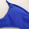 Vrouwen badmode sexy een stuk badpak hoge gesneden monokini diepe v zwemmen pak bodysuit beachwear koninklijk blauw badpak vrouwen y0820