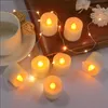 Chargeable Candle LED Remote Control Flameless Tea Lights Wedding Home Decoration Tea Light With Timer Drop 210702