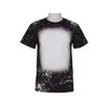 Partihandel Sublimation Bleached Shirts Heat Transfer Blank Bleach Shirt Bleached Polyester T-Shirts USA Män Kvinnor Festtillbehör