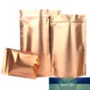100 шт. / Лот Matte Gold Mylar Foil ANT UP Bag Self Seal Tear Select Notch Doypack Food Candy Чай закуска Упаковочные пакеты